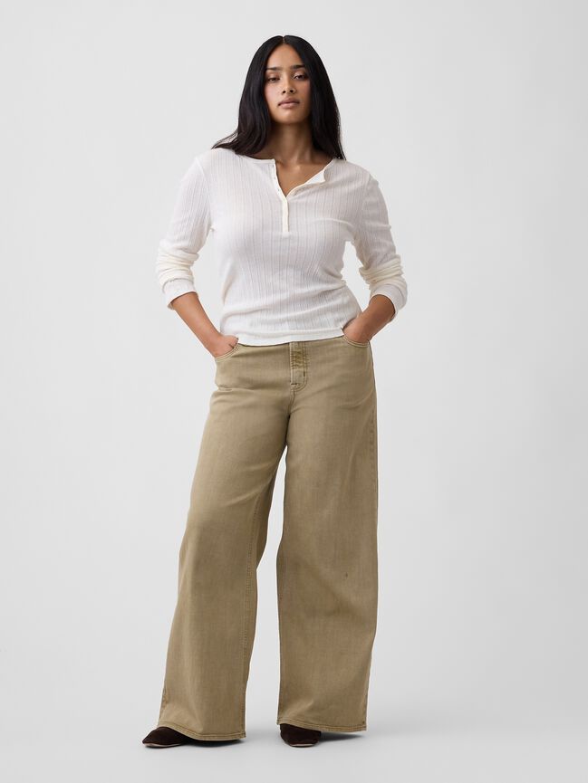 Mid Rise Wide-Leg Jeans gap mid rise wide leg jeans