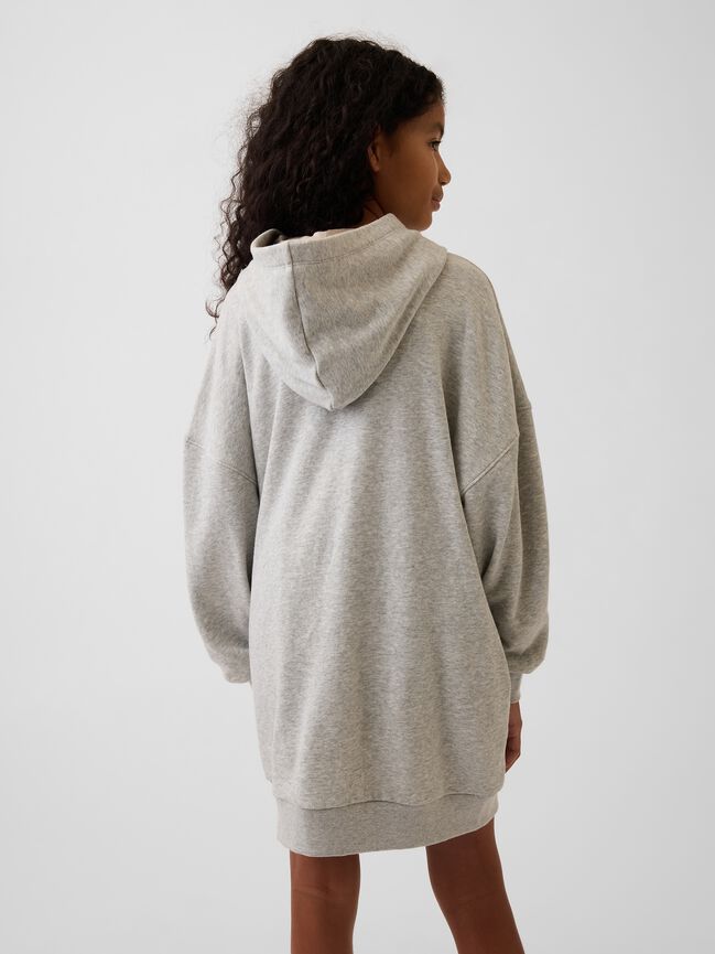 Kids Oversized French Terry Hoodie Dress gap kids oversized french terry hoodie dress