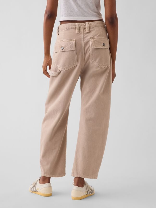 Mid Rise Barrel Utility Ankle Pants gap mid rise barrel utility ankle pants