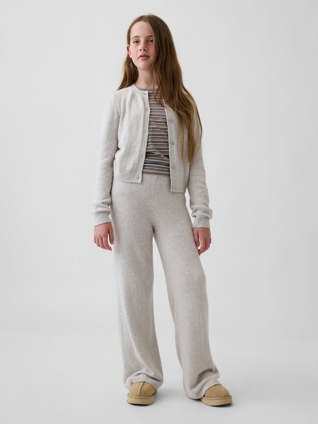 Kids CashSoft Wide-Leg Sweater Pants gap kids cashsoft wide leg sweater pants