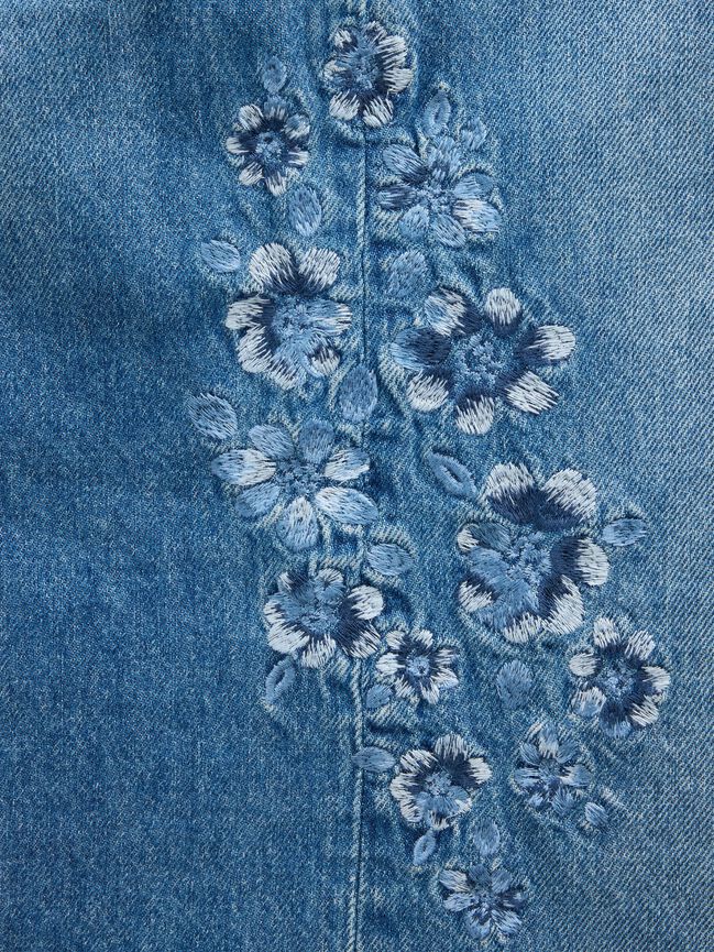 Kids Low Rise Stride Embroidered Floral Wide-Leg Jeans gap kids low rise stride embroidered floral wide leg jeans