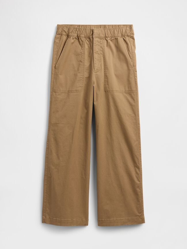 High Rise Print Easy Wide-Leg Khakis gap high rise print easy wide leg khakis