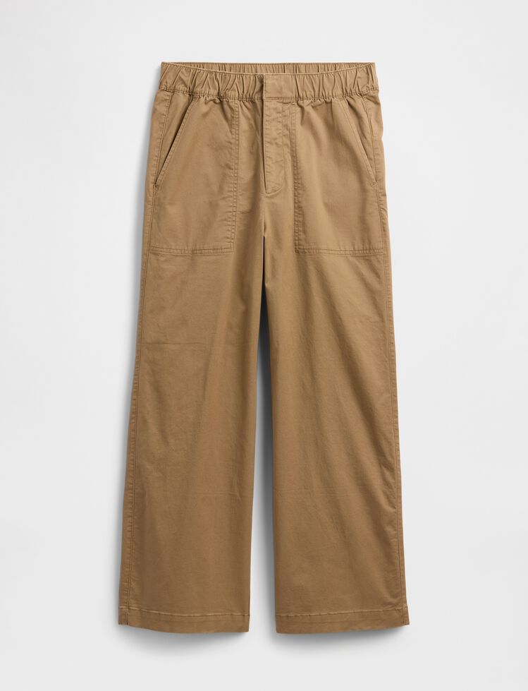 High Rise Print Easy Wide-Leg Khakis gap high rise print easy wide leg khakis