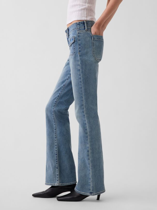 Low Rise Long & Lean Patch Pocket Jeans gap low rise long lean patch pocket jeans