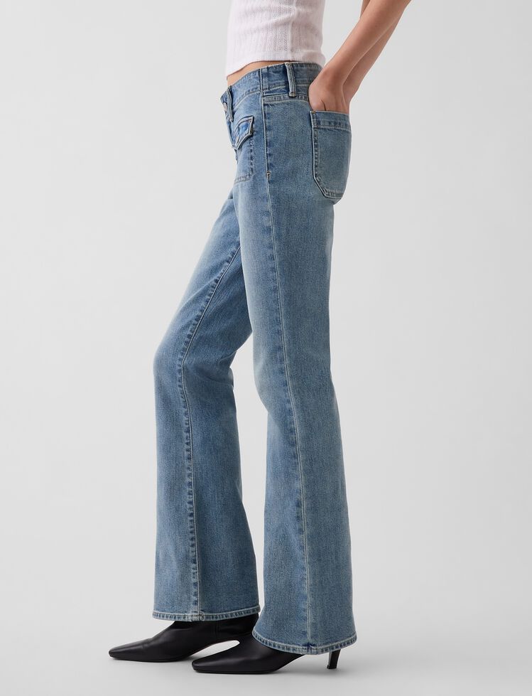 Low Rise Long & Lean Patch Pocket Jeans gap low rise long lean patch pocket jeans
