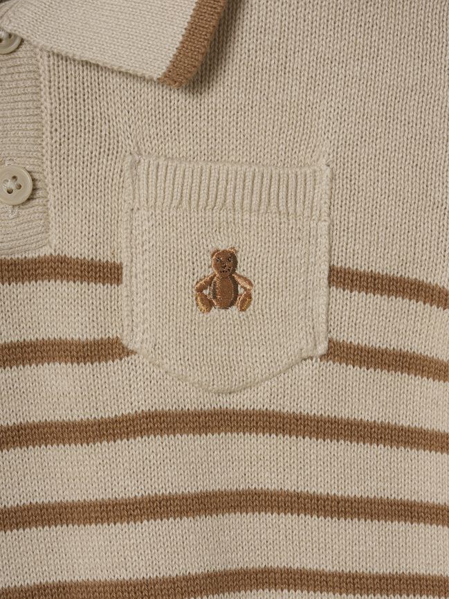 Baby Stripe Polo Sweater One-Piece gap baby stripe polo sweater one piece