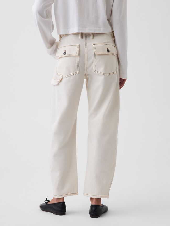 Mid Rise Barrel Utility Ankle Pants gap mid rise barrel utility ankle pants