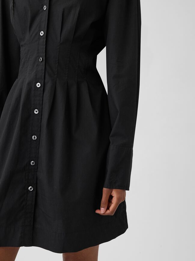 Organic Cotton Pleated Mini Shirtdress gap organic cotton pleated mini shirtdress