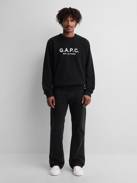 gap a p c heavyweight logo sweatshirt gap a p c heavyweight logo sweatshirt