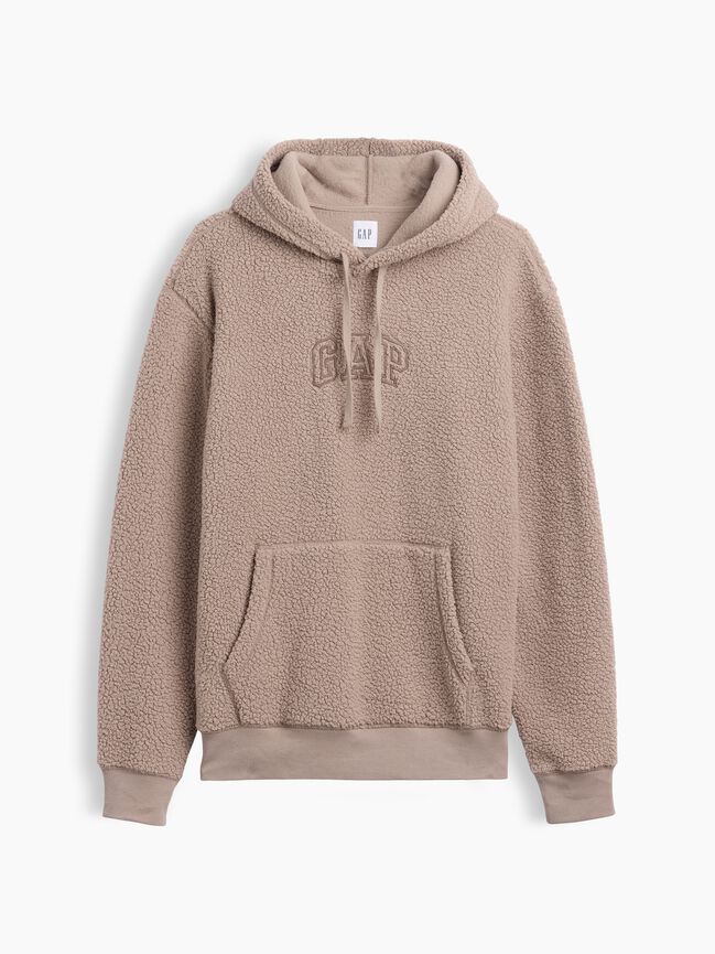 Relaxed Sherpa Gap Logo Hoodie relaxed sherpa gap logo hoodie