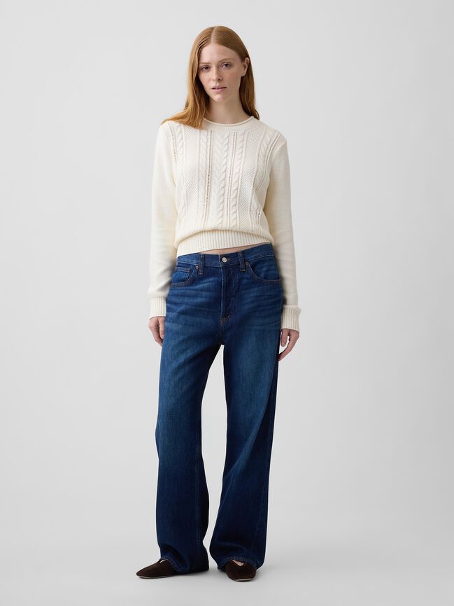Rollneck Cable-Knit Sweater gap rollneck cable knit sweater