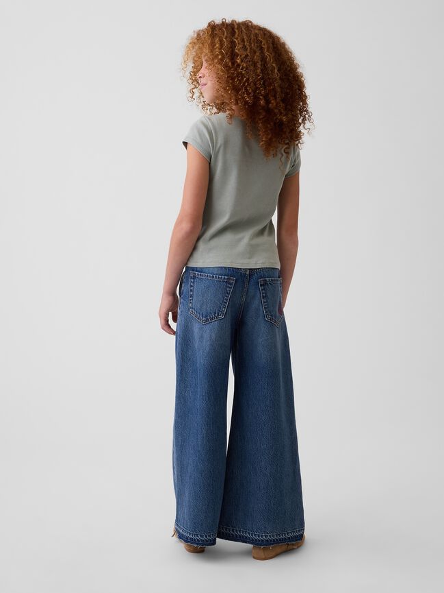 Kids Low Rise Embroidered Baggy Jeans gap kids low rise embroidered baggy jeans