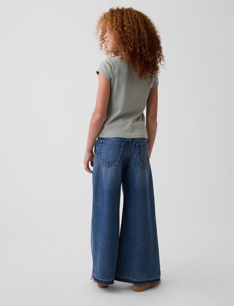 Kids Low Rise Embroidered Baggy Jeans gap kids low rise embroidered baggy jeans