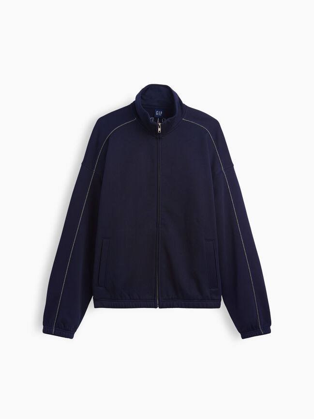 Heavyweight Oversized Zip Jacket gap heavyweight oversized zip jacket