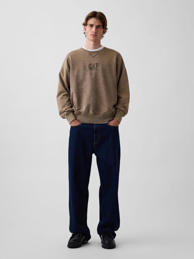 Heavyweight Oversized Logo Sweatshirt gap heavyweight oversized logo sweatshirt