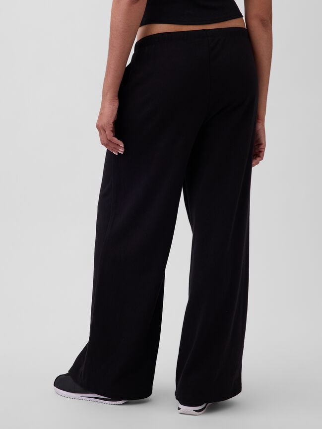 Gap Logo French Terry Wide-Leg Joggers gap logo french terry wide leg joggers