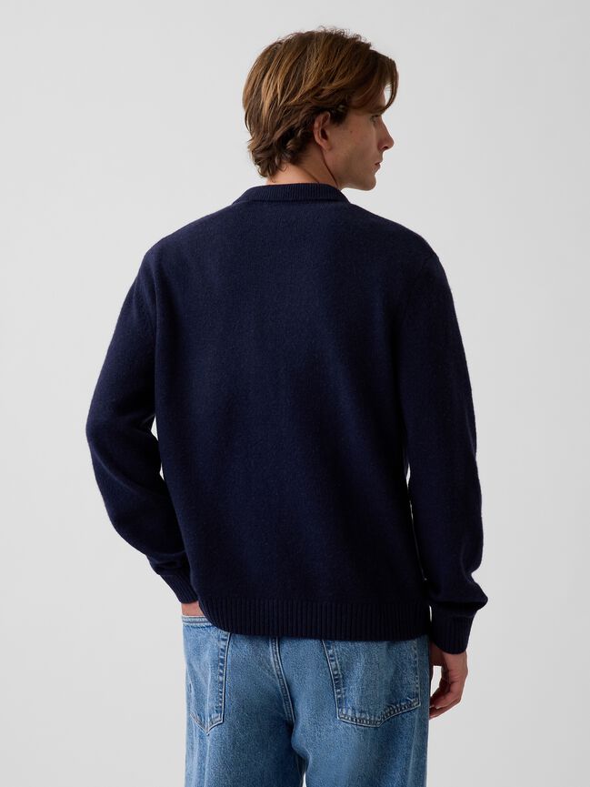 Relaxed Polo Cardigan Sweater gap relaxed polo cardigan sweater