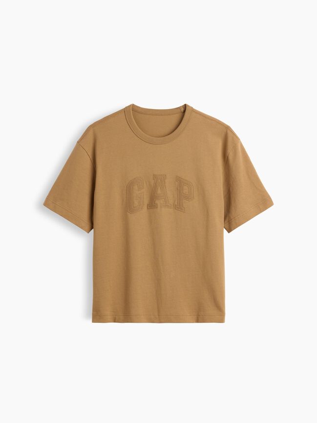 Heavyweight Relaxed Gap Logo Crop T-Shirt heavyweight relaxed gap logo crop t shirt