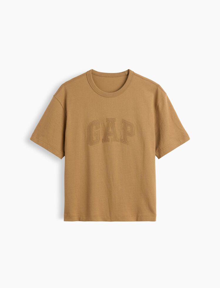 Heavyweight Relaxed Gap Logo Crop T-Shirt heavyweight relaxed gap logo crop t shirt