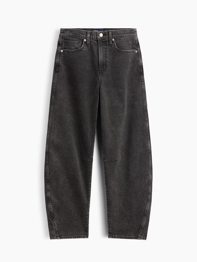 High Rise Barrel Jeans gap high rise barrel jeans