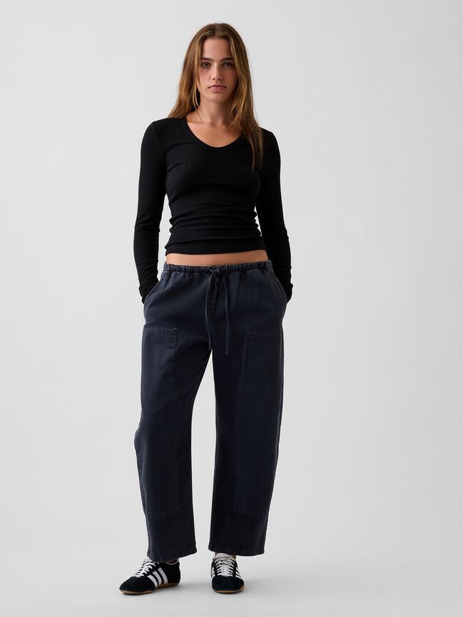 Variegated Rib Top gap variegated rib top