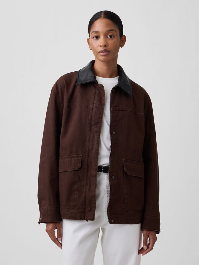 Relaxed Canvas Barn Jacket gap relaxed canvas barn jacket