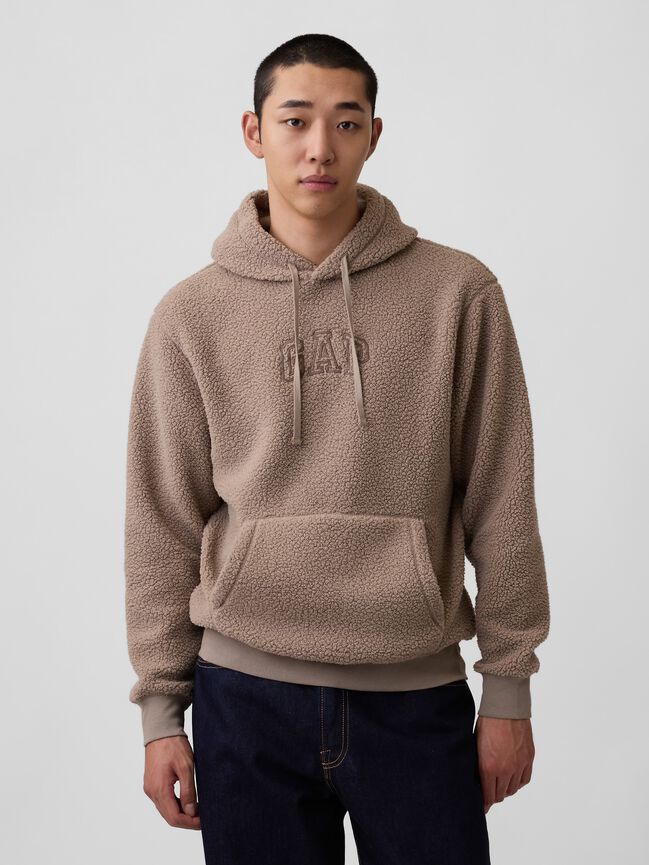 Relaxed Sherpa Gap Logo Hoodie relaxed sherpa gap logo hoodie
