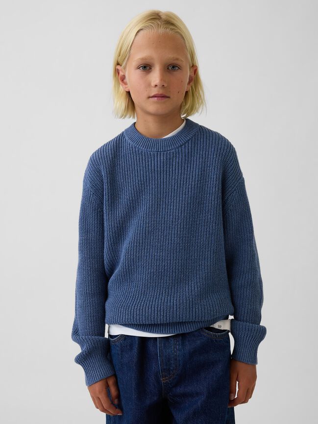 100% Cotton Relaxed Shaker Sweater gap 100 cotton relaxed shaker sweater