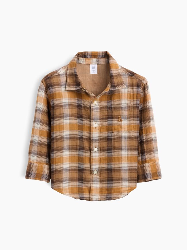 Baby & Toddler Double-Weave Plaid Shirt gap baby toddler double weave plaid shirt