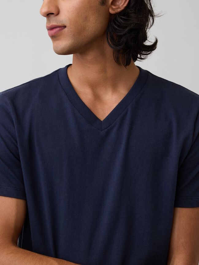 Cotton Jersey V-Neck T-Shirt gap cotton jersey v neck t shirt
