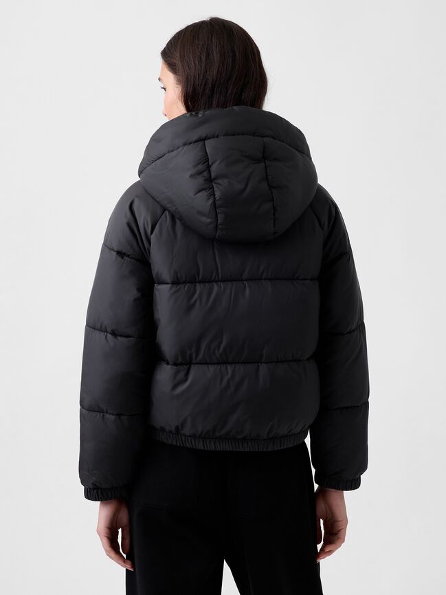 Oversized Hooded Crop Puffer Jacket gap oversized hooded crop puffer jacket