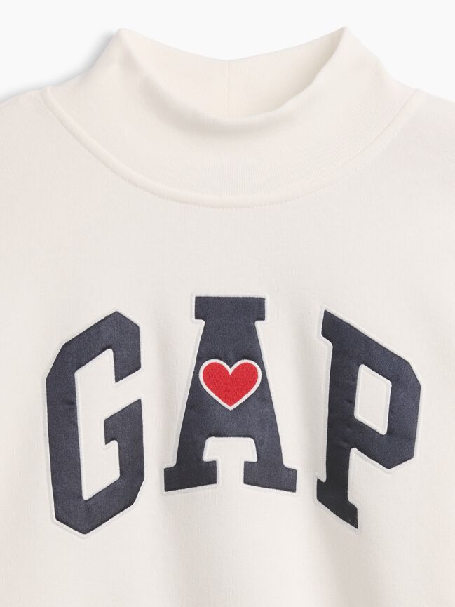 Kids Oversized Mockneck Gap Logo Sweatshirt kids oversized mockneck gap logo sweatshirt