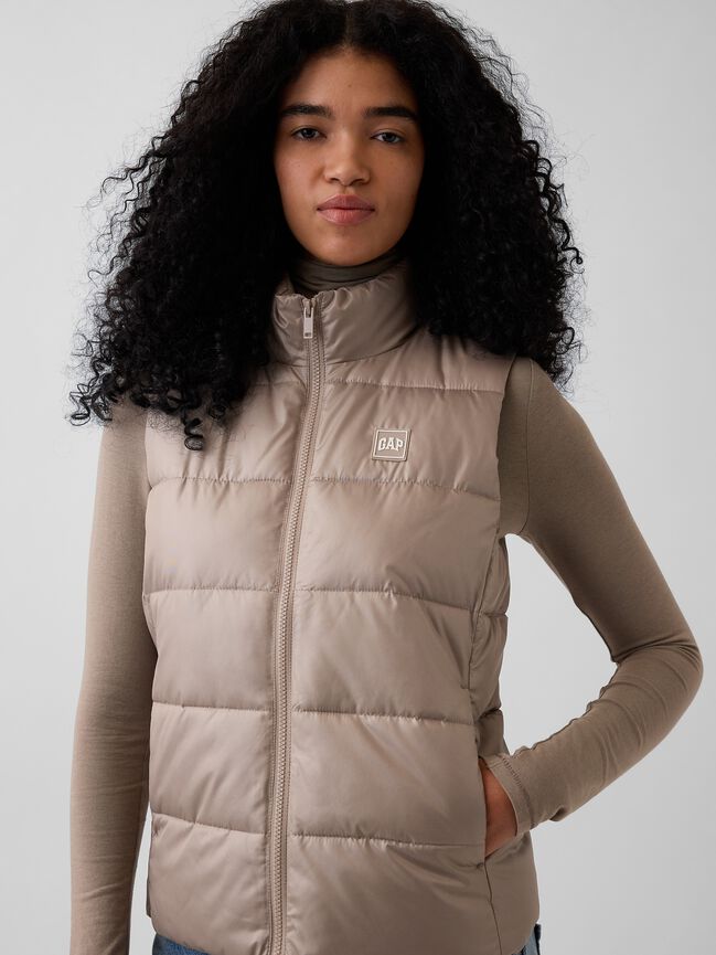 Relaxed Puffer Vest gap relaxed puffer vest