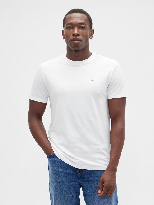 Gap Micro-Logo Crewneck T-Shirt (5-Pack) gap micro logo crewneck t shirt 5 pack