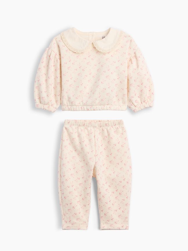 Baby VintageSoft Lace-Collar Sweat Set gap baby vintagesoft lace collar sweat set