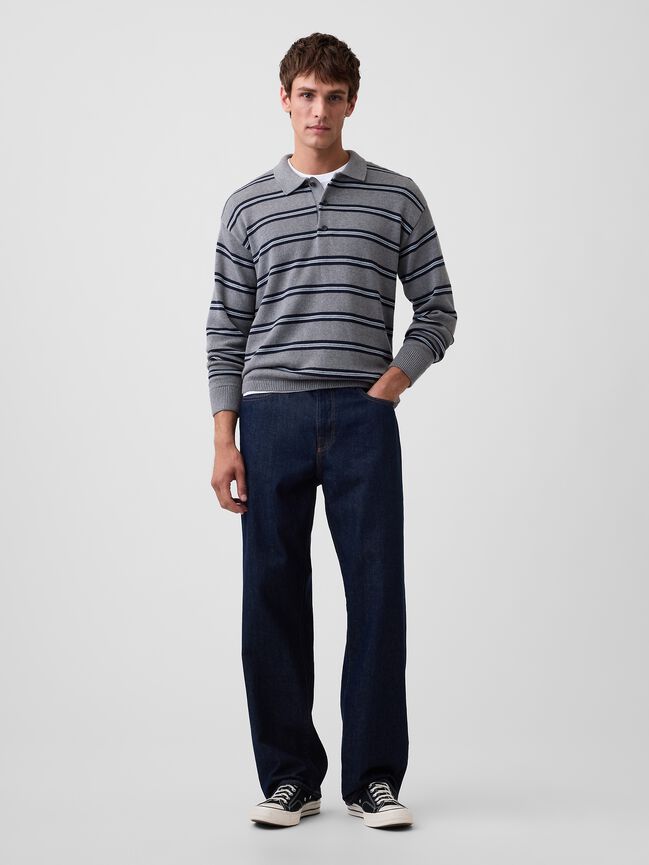 Relaxed Polo Sweater gap relaxed polo sweater