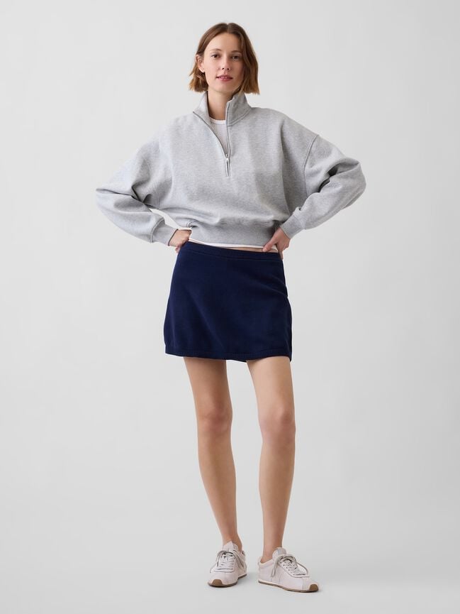 100% Cotton Sweater Mini Skort gap 100 cotton sweater mini skort