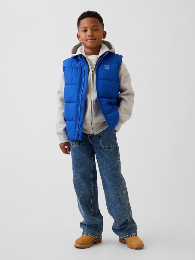 Kids Relaxed Puffer Vest gap kids relaxed puffer vest