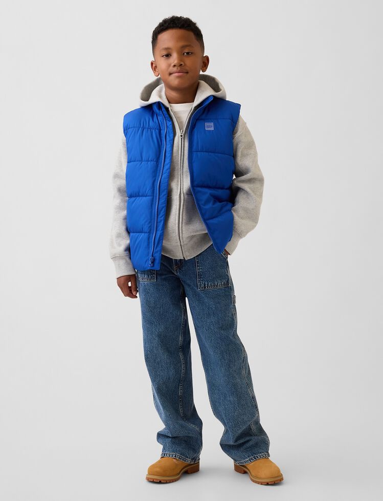 Kids Relaxed Puffer Vest gap kids relaxed puffer vest