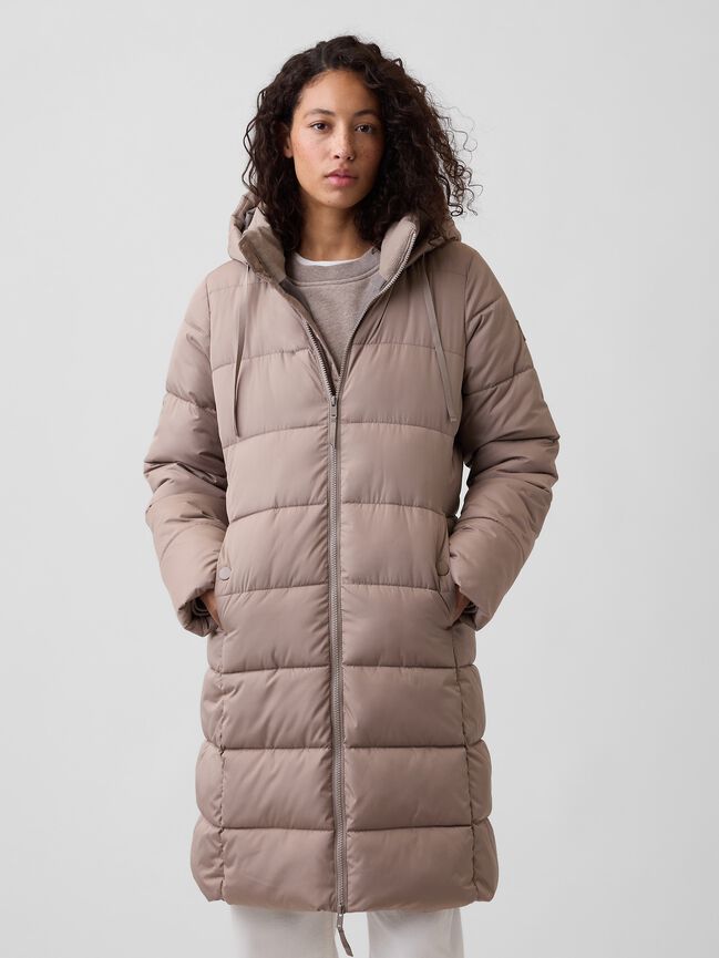 Relaxed Midi Puffer Coat gap relaxed midi puffer coat