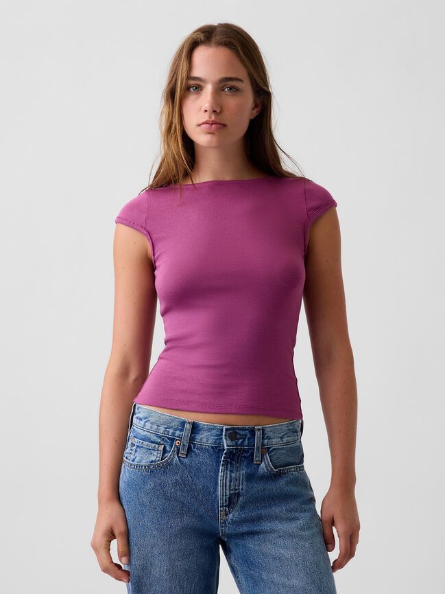 Modern Boatneck T-Shirt gap modern boatneck t shirt