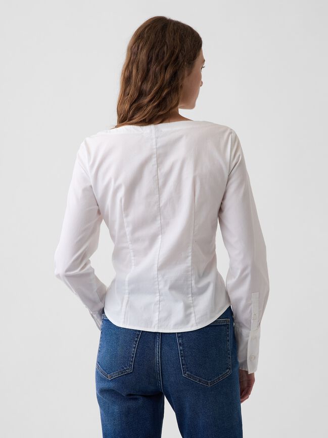 قميص كم طويل gap قميص كم طويل