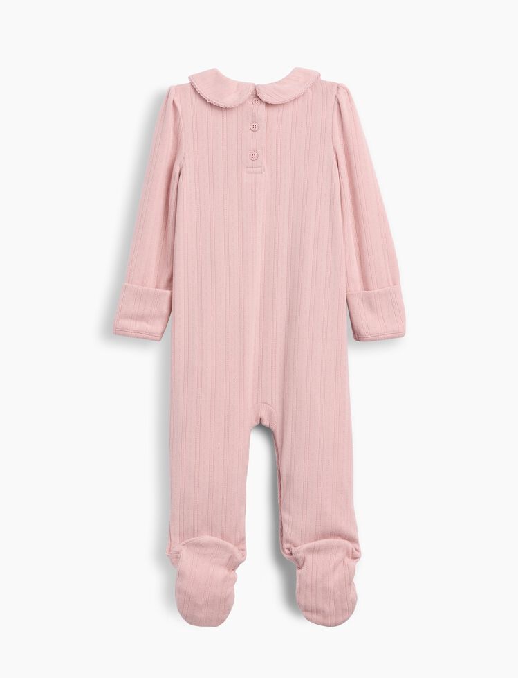 Baby Softspun Pointelle Footed One-Piece gap baby softspun pointelle footed one piece