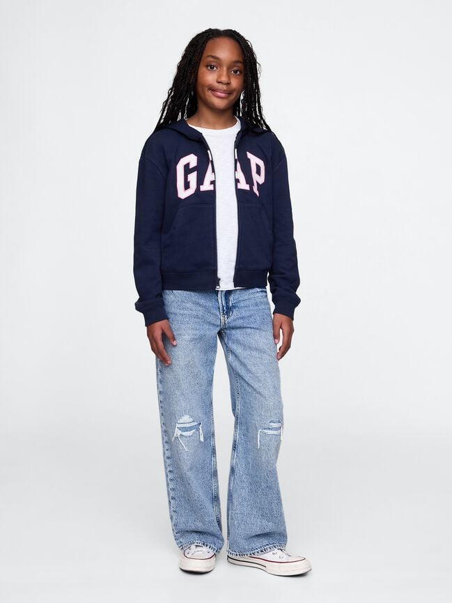 Kids Relaxed Gap Logo Zip Hoodie kids relaxed gap logo zip hoodie