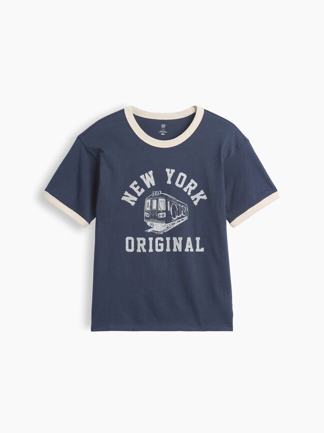 Kids Relaxed New York Graphic Ringer T-Shirt gap kids relaxed new york graphic ringer t shirt