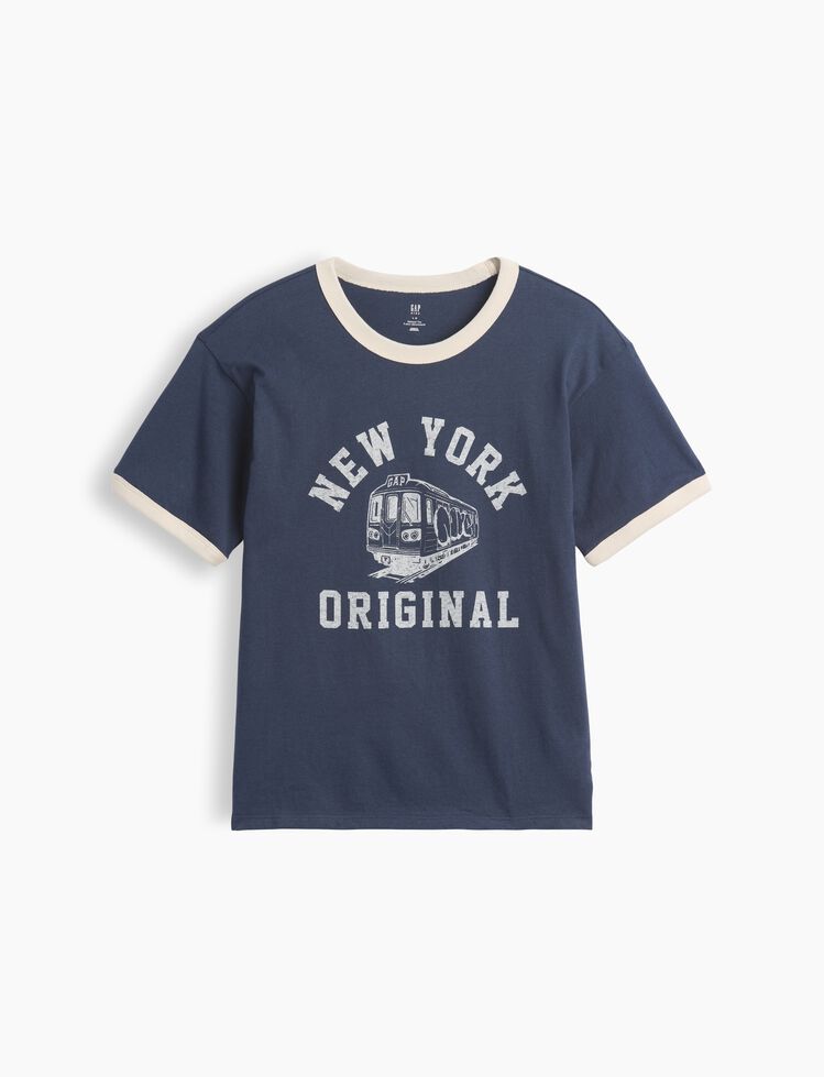 Kids Relaxed New York Graphic Ringer T-Shirt gap kids relaxed new york graphic ringer t shirt
