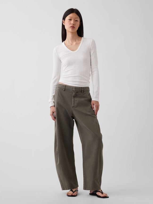 Variegated Rib Top gap variegated rib top
