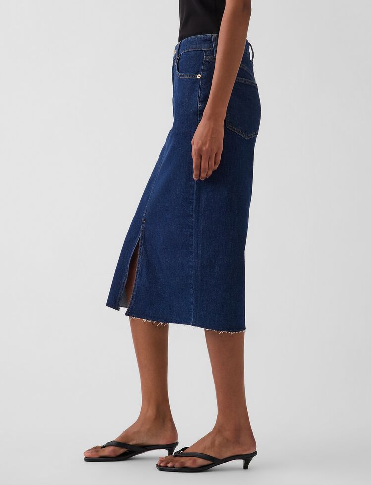 Denim Midi Pencil Skirt gap denim midi pencil skirt