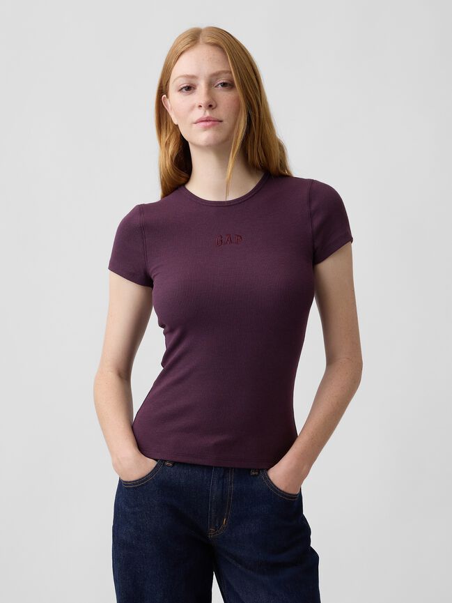 Modern Rib Gap Logo T-Shirt modern rib gap logo t shirt