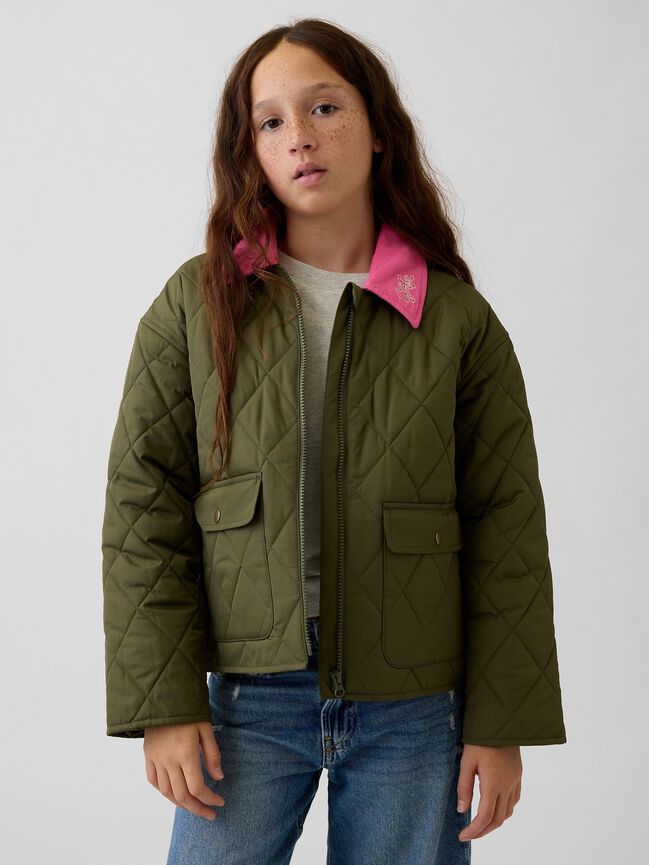 Kids Relaxed Quilted Barn Jacket gap kids relaxed quilted barn jacket